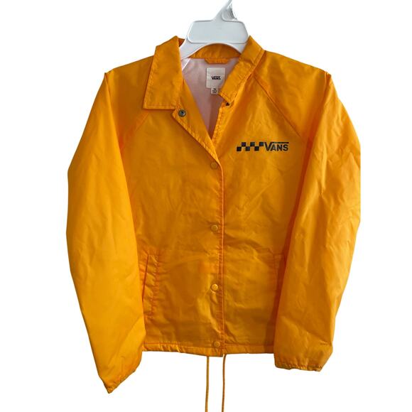 Vans Orange Nylon Snap Button Jacket xs - Picture 1 of 8